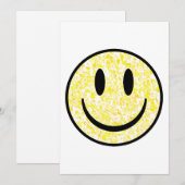 Gesplitst glimlachend gezicht feestdagenkaart (Voorkant / Achterkant)