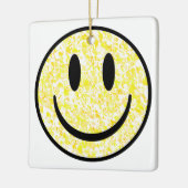 Gesplitst glimlachend gezicht keramisch ornament (Links)