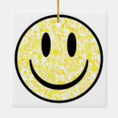 Gesplitst glimlachend gezicht keramisch ornament (Achterkant)