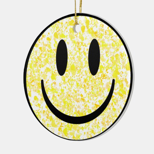 Gesplitst glimlachend gezicht keramisch ornament (Links)