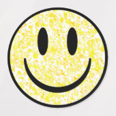 Gesplitst glimlachend gezicht labels (Design 1)