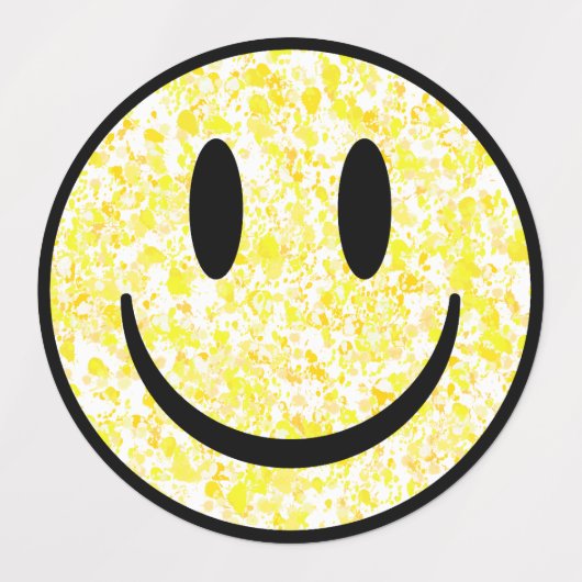 Gesplitst glimlachend gezicht labels (Design 1)