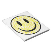 Gesplitst glimlachend gezicht notitieblok (Schuin)