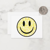 Gesplitst glimlachend gezicht notitiekaartje (Voorkant / Achterkant in situ)