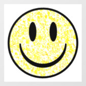 Gesplitst glimlachend gezicht raamsticker (Vel)