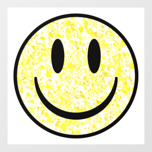 Gesplitst glimlachend gezicht raamsticker (Vel)