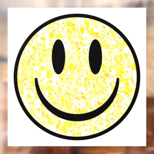 Gesplitst glimlachend gezicht raamsticker (Vel 2)