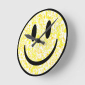 Gesplitst glimlachend gezicht ronde klok (Hoek)