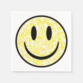 Gesplitst glimlachend gezicht servet