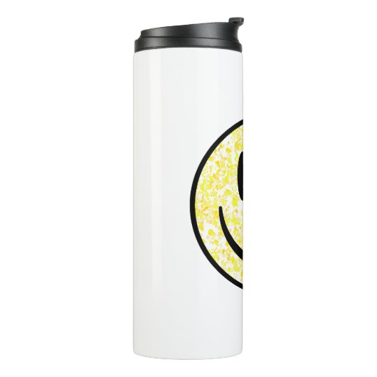 Gesplitst glimlachend gezicht thermosbeker (Gedraaid links)