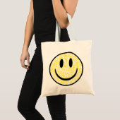 Gesplitst glimlachend gezicht tote bag (Voorkant (product))