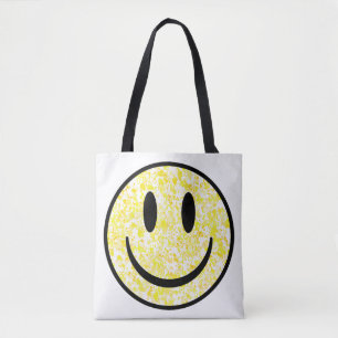 Gesplitst glimlachend gezicht tote bag