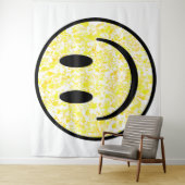 Gesplitst glimlachend gezicht wandkleed (In situ)