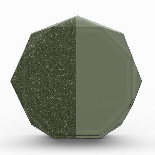 Gesplitst Moss Green Octagon Photo Block Fotoblokken (Voorkant)