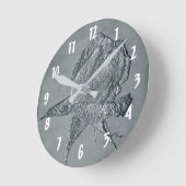 Gesplitst Roos in grijze vetwerende kunst Ronde Klok (Hoek)