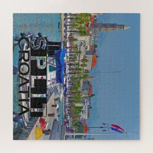 Gesplitst vierkant puzzel legpuzzel (Horizontaal)