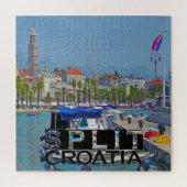 Gesplitst vierkant puzzel legpuzzel (Verticaal)