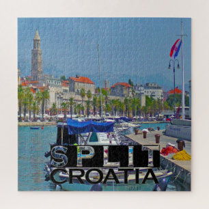 Gesplitst vierkant puzzel legpuzzel