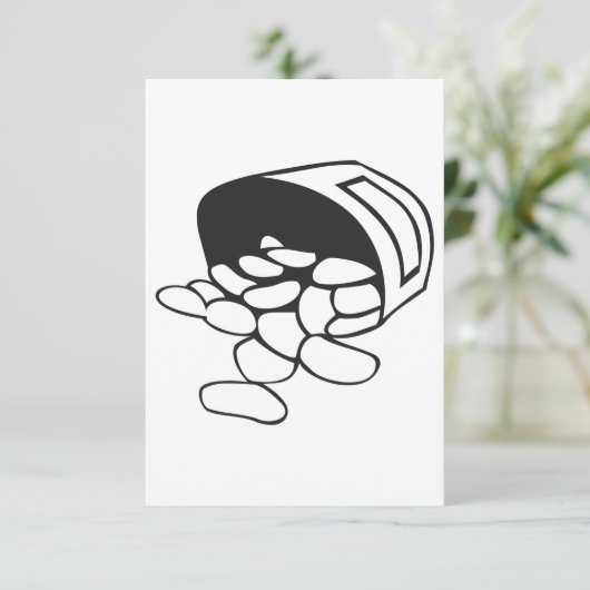 Gesplitste bonen uitnodigingen (Staand voorkant)