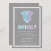 Gesplitste Creeper Gender onthullen partijuitnodig Kaart (Voorkant / Achterkant)