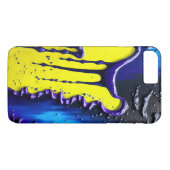 Gesplitste gele Paarse verf Abstract uitstrijken Case-Mate iPhone Case (Achterkant (Horizontaal))