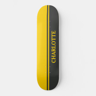 Gesplitste kleur in geel en zwart persoonlijk skateboard