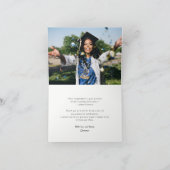 Gesplitste kleuren Modern White Sketch Afstuderen  Bedankkaart (Binnen)