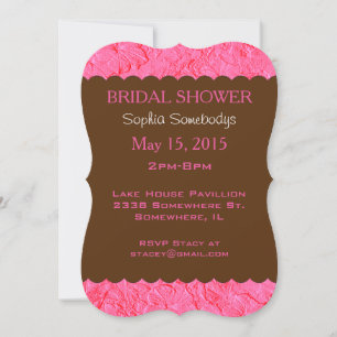 Gesplitste Petunias Pink-Party Invitation Sjabloon Kaart