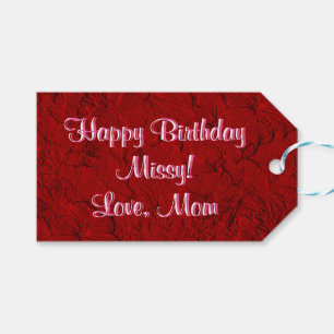 Gesplitste Petunias Red-Zazzle Gift Labels Cadeaulabel