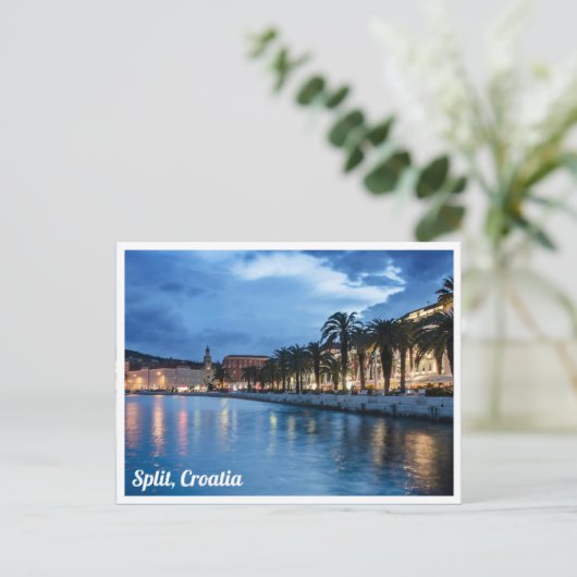 Gesplitste promenade in het Briefkaart van Kroatië (Staand voorkant)