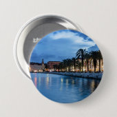 Gesplitste promenade in Kroatië Ronde Button 7,6 Cm (Voorkant /achterkant)
