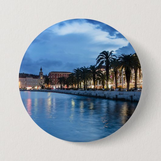 Gesplitste promenade in Kroatië Ronde Button 7,6 Cm (Voorkant)