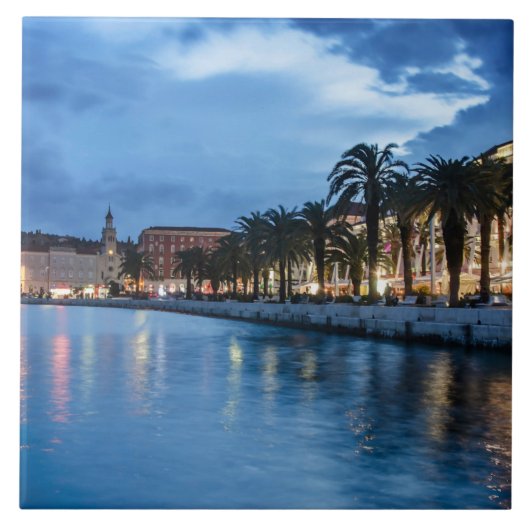 Gesplitste promenade in Kroatië Tegeltje (Voorkant)