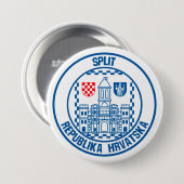 Gesplitste ronde Embleem Button 7,6 Cm (Voorkant /achterkant)