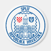 Gesplitste ronde Embleem Magneet (Voorkant)