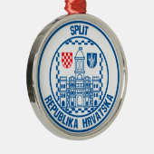 Gesplitste ronde Embleem Metalen Ornament (Rechts)