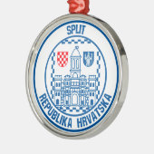 Gesplitste ronde Embleem Metalen Ornament (Links)