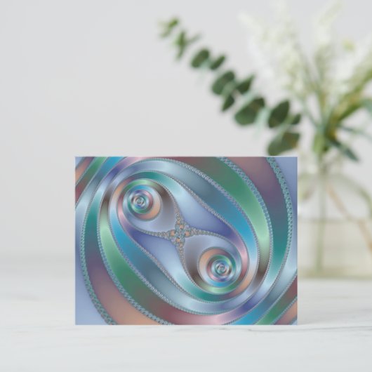 Gesplitste tunnel - Fractaal Briefkaart (Staand voorkant)