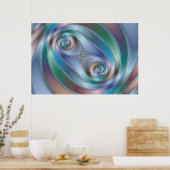 Gesplitste tunnel - Fractaal Poster (Keuken)