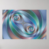 Gesplitste tunnel - Fractaal Poster (Voorkant)