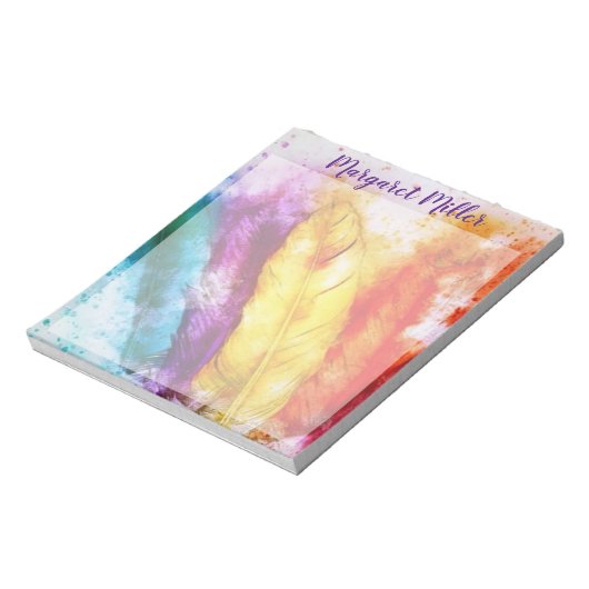 Gesplitste veren gepersonaliseerd notitieblok (Linkerzijde)