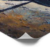 Gesplitste vogel op een draad poster (Hoek)