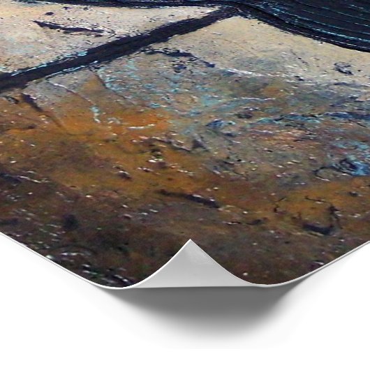 Gesplitste vogel op een draad poster (Hoek)