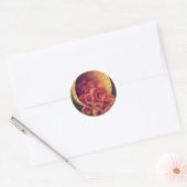 Gespoelde perziken ronde sticker (Envelop)