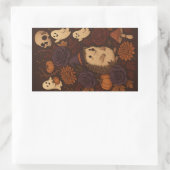 gespoken bos egel halloween rechthoekige sticker (Tas)