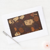 gespoken bos egel halloween rechthoekige sticker (Envelop)
