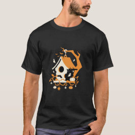 Gespoken Vogelhuisje Geest Halloween T-shirt