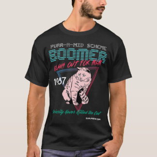 Gesponnen-a-mid-schema Boomer: Donkerkleurige T -  T-shirt
