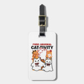 Gesponnen-anormale Cat-tivity Schattige Halloween  Bagagelabel (Voorkant verticaal)