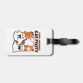 Gesponnen-anormale Cat-tivity Schattige Halloween  Bagagelabel (Achterkant horizontaal)